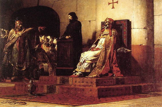 Le pape Formose et tienne VI lors du Concile cadavrique - Jean-Paul Laurens (1870)